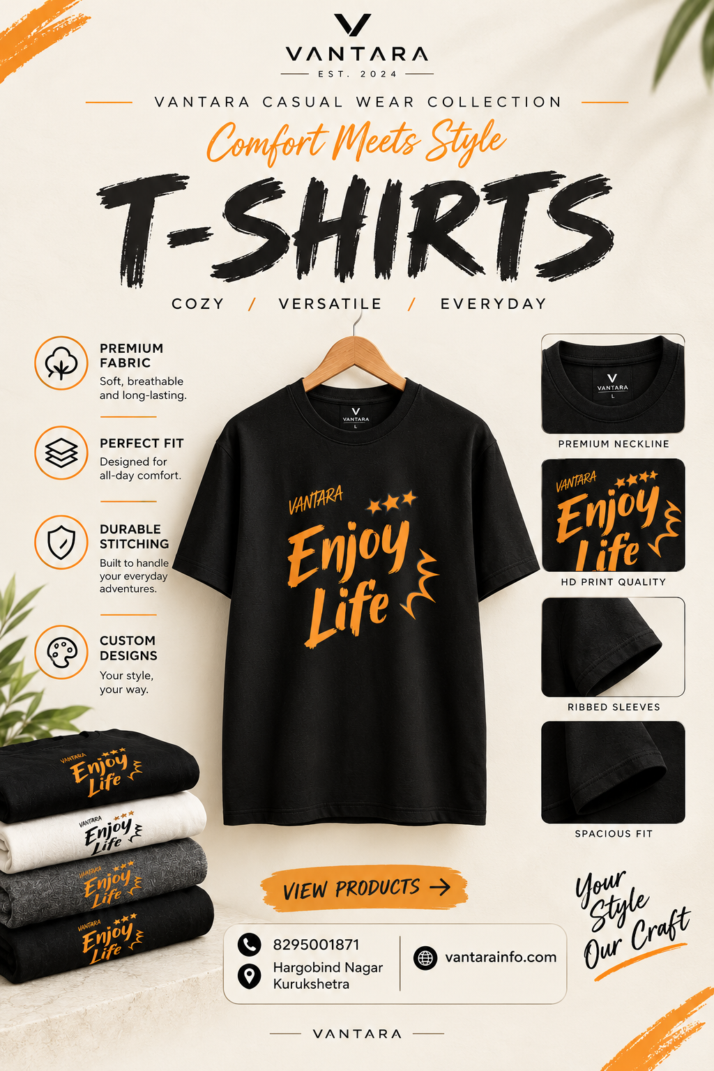 VANTARA Premium T-Shirt – Everyday Style, Ultimate Comfort